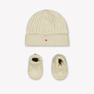 Tommy Hilfiger Baby Unisex Muts In Licht Beige