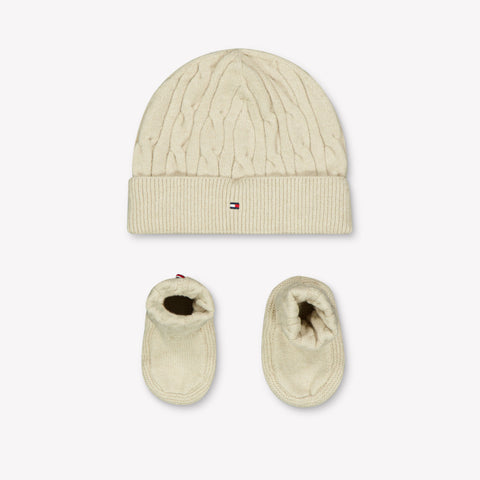 Tommy Hilfiger Baby Unisex Muts In Licht Beige