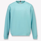 Tommy Hilfiger Kinder Unisex Trui In Turquoise