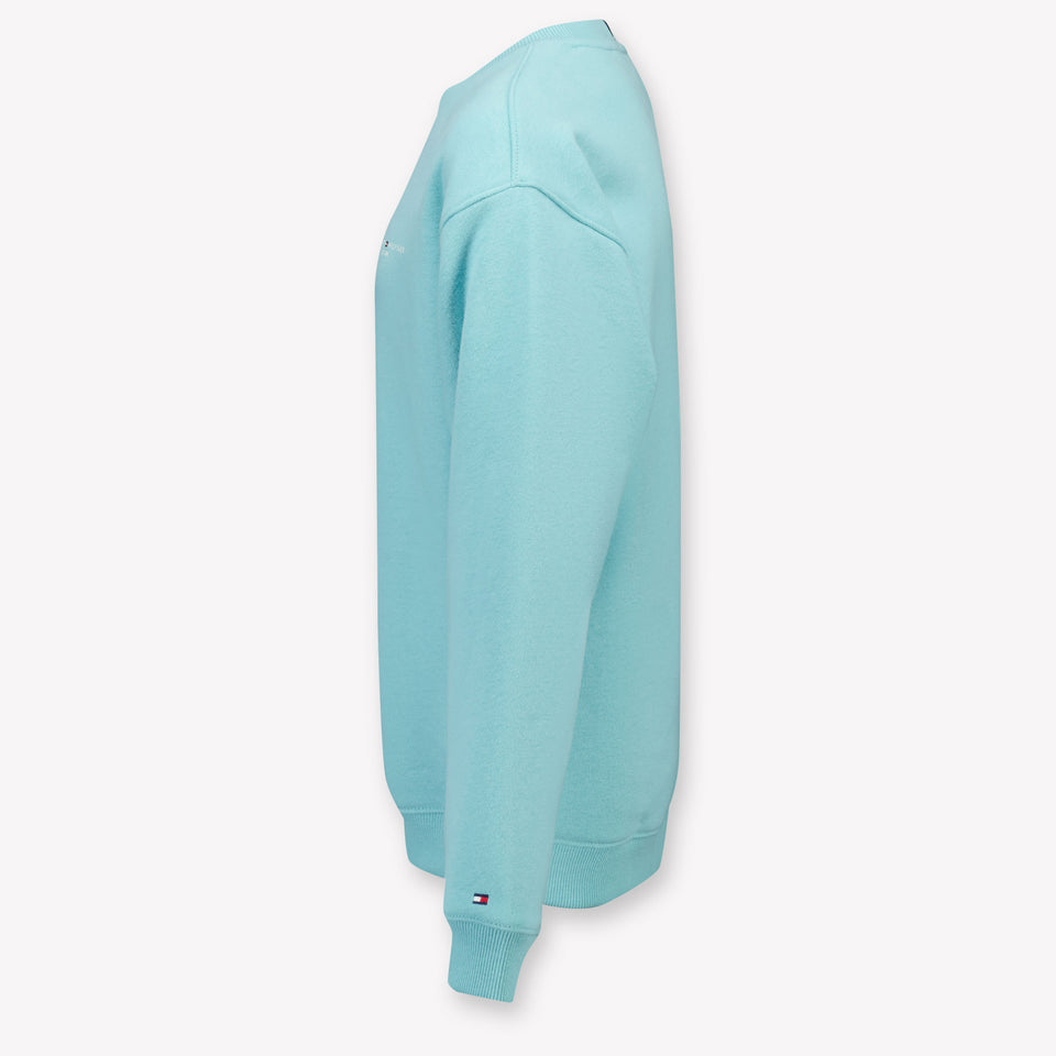 Tommy Hilfiger Kinder Unisex Trui In Turquoise