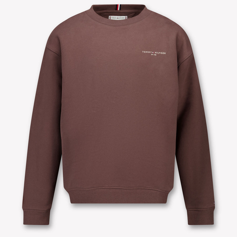 Tommy Hilfiger Kinder Unisex Trui In Bruin