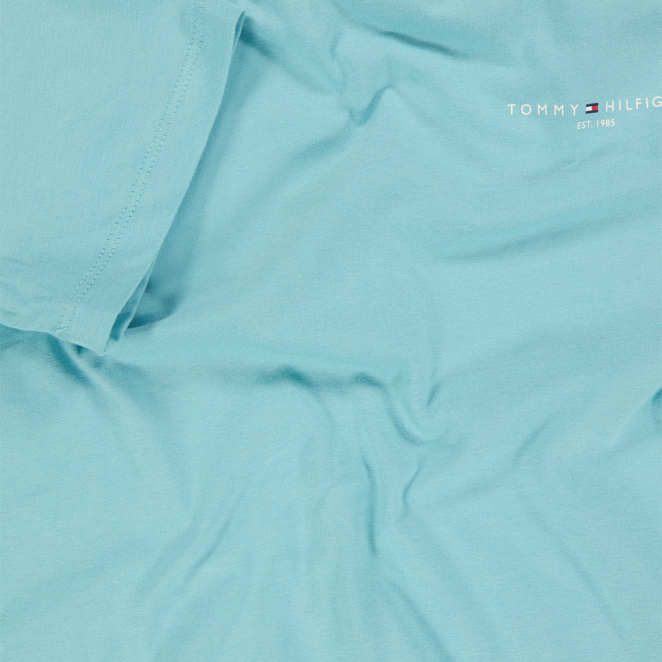 Tommy Hilfiger Kinder Unisex T-Shirt In Turquoise