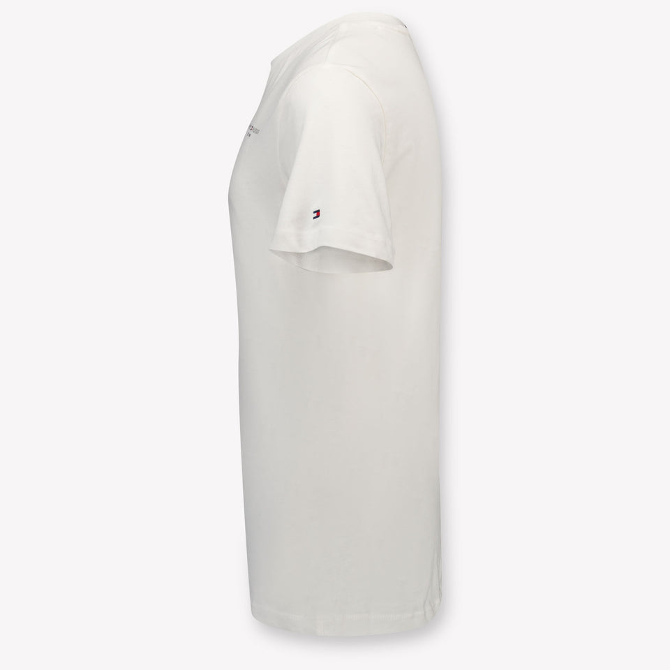 Tommy Hilfiger Kinder Unisex T-Shirt In Off White