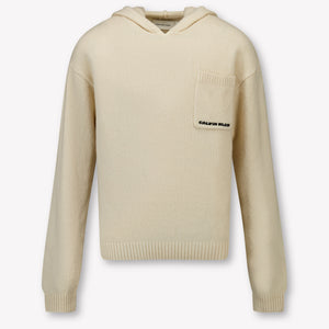 Calvin Klein Kinder Jongens Trui In Licht Beige