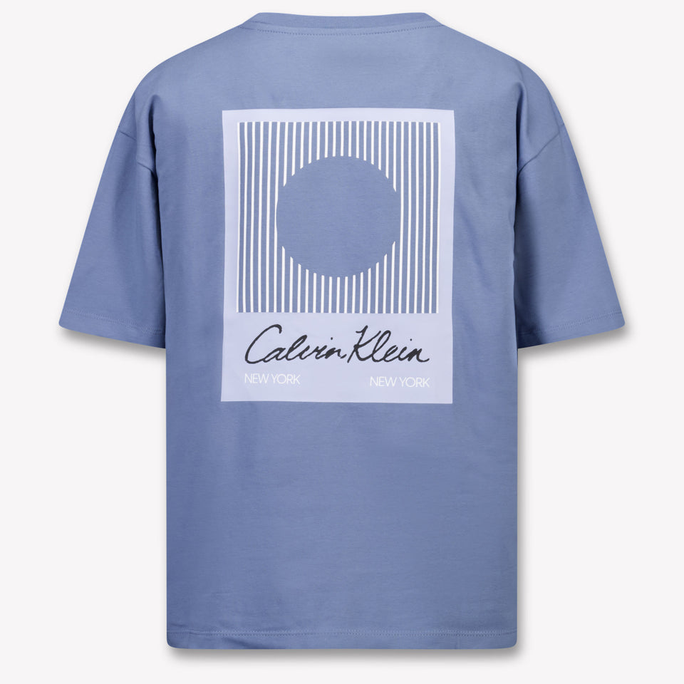 Calvin Klein Kids Boys T-Shirt In Light Blue