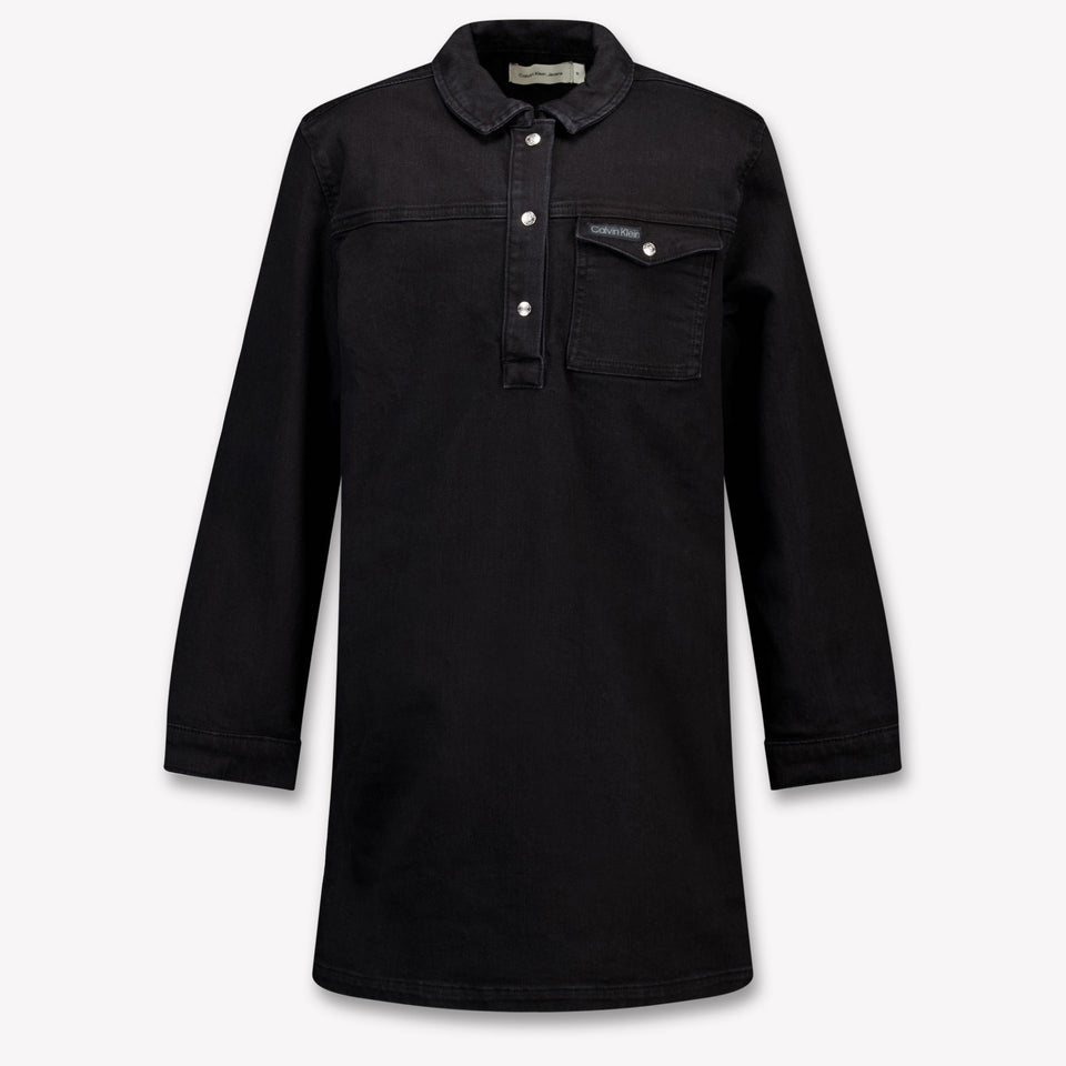 Calvin Klein Kinder Meisjes Jurk In Zwart