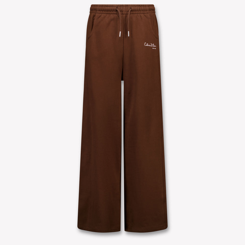 Calvin Klein Kids Girls Pants In Brown