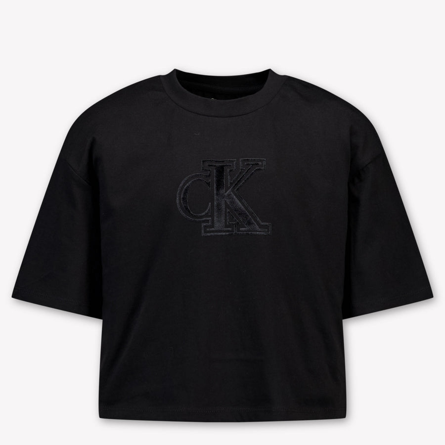 Calvin Klein Kinder Meisjes T-Shirt In Zwart