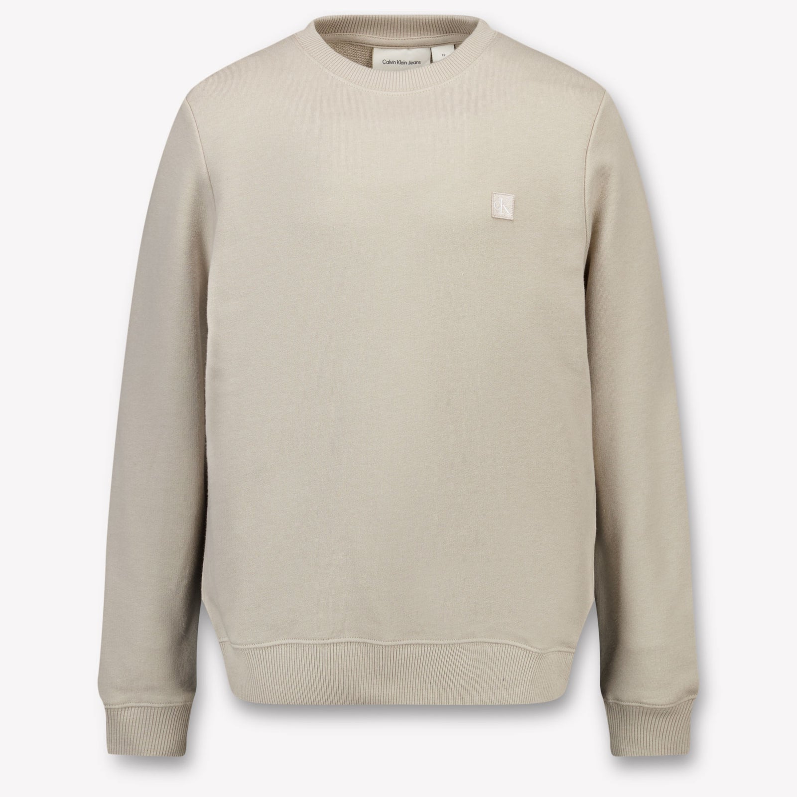 Calvin Klein Kids Unisex Sweater In Light Beige