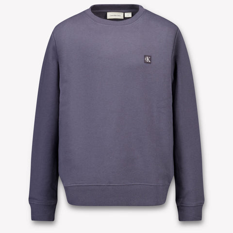 Calvin Klein Kids Unisex Sweater In Dark Gray