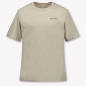 Calvin Klein Kinder Unisex T-Shirt In Licht Beige