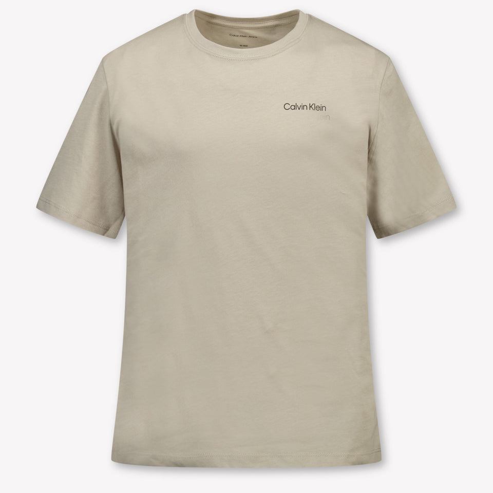 Calvin Klein Kinder Unisex T-Shirt In Licht Beige