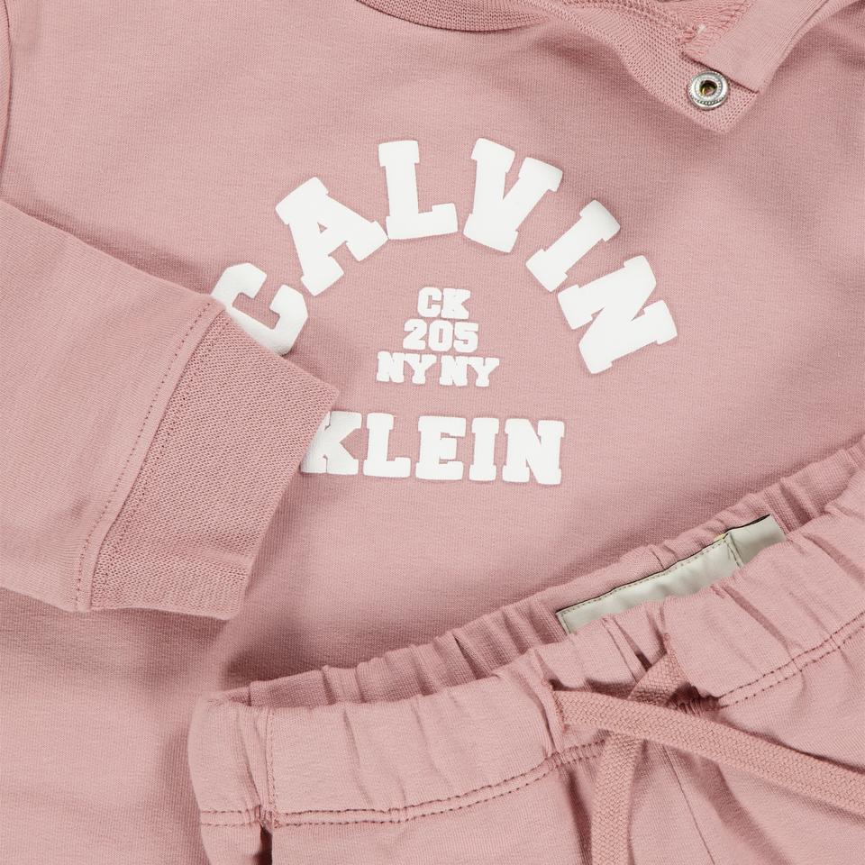 Calvin Klein Baby Girls Jogging suit In Pink