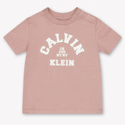 Calvin Klein Baby Unisex T-Shirt In Pink