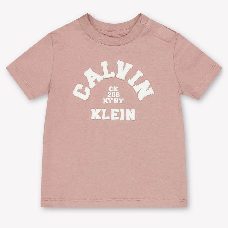 Calvin Klein Baby Unisex T-Shirt In Pink