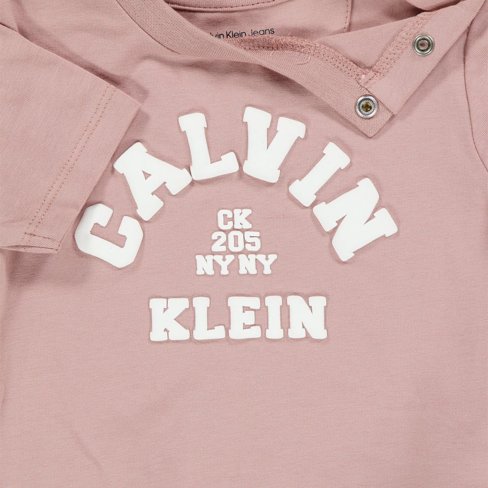Calvin Klein Baby Unisex T-Shirt In Pink