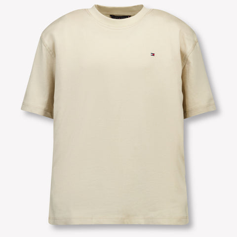 Tommy Hilfiger Kinder Jongens T-Shirt In Beige