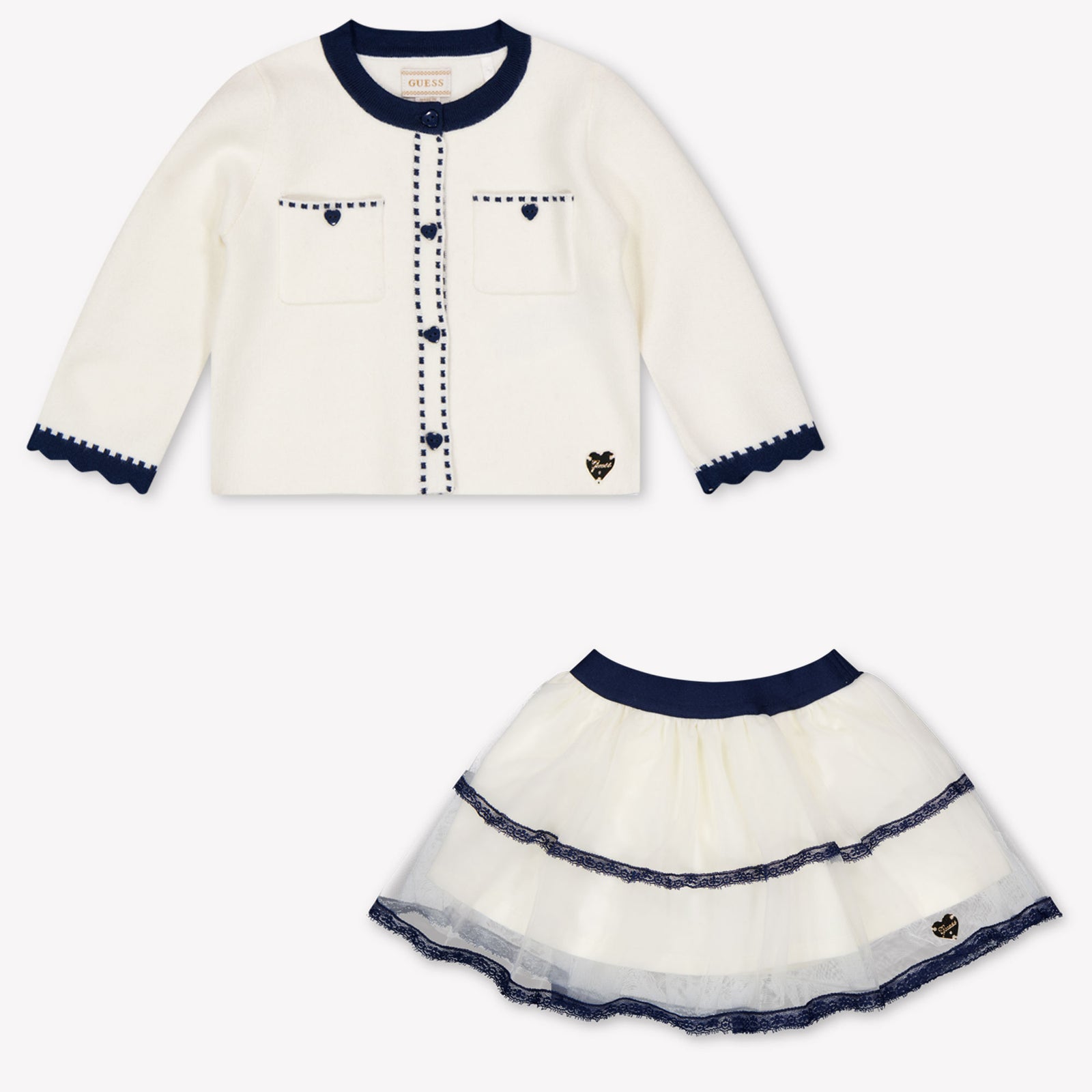 Guess Baby Meisjes Setje In Off White