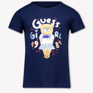 Guess Kids Girls T-Shirt In Navy