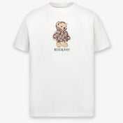 Burberry Cedar Teddy Kinder Unisex T-Shirt In Wit