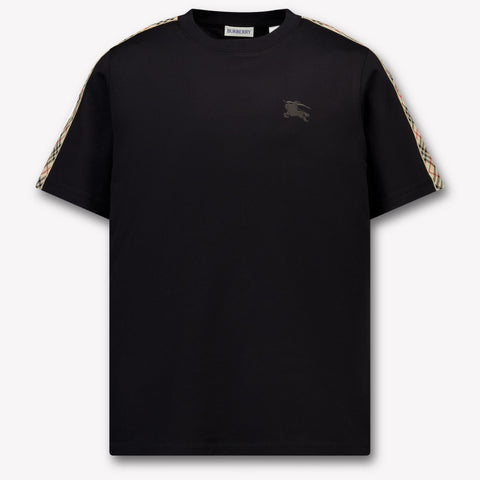 Burberry Cedar Check Kids Unisex T-Shirt In Black