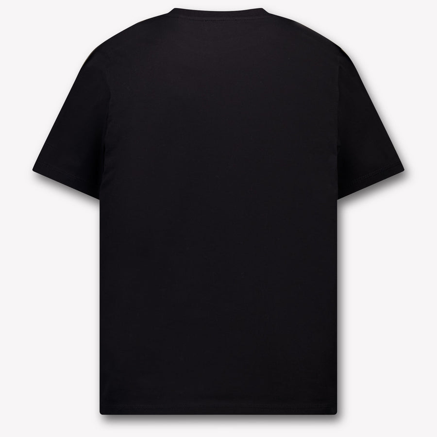 Burberry Cedar Check Kinder Unisex T-Shirt In Zwart