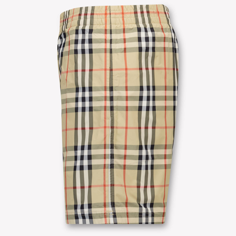 Burberry Atticus Kids Boys Swimwear In Beige