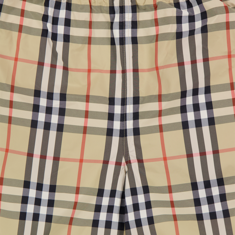 Burberry Atticus Kids Boys Swimwear In Beige