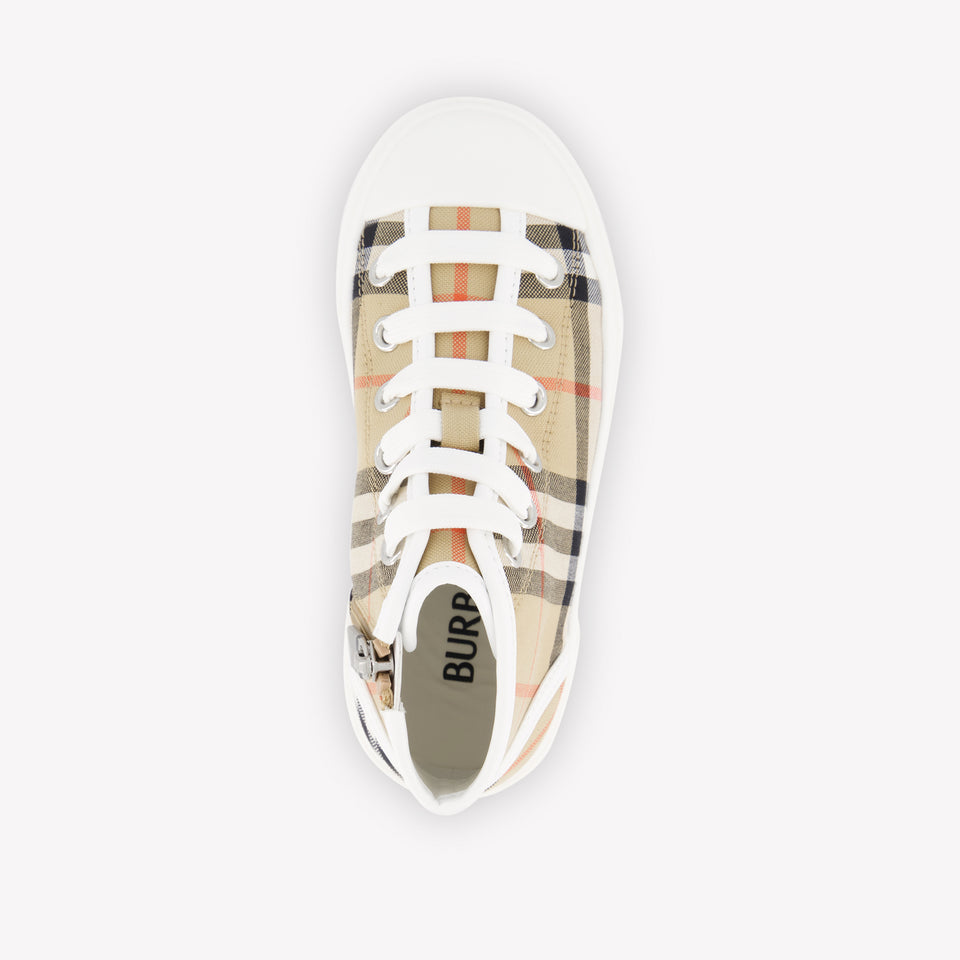 Burberry Teddy Unisex Sneakers In Beige