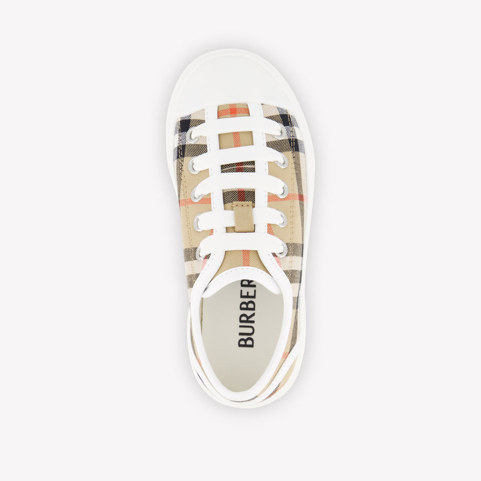 Burberry Teddy Unisex Sneakers In Beige