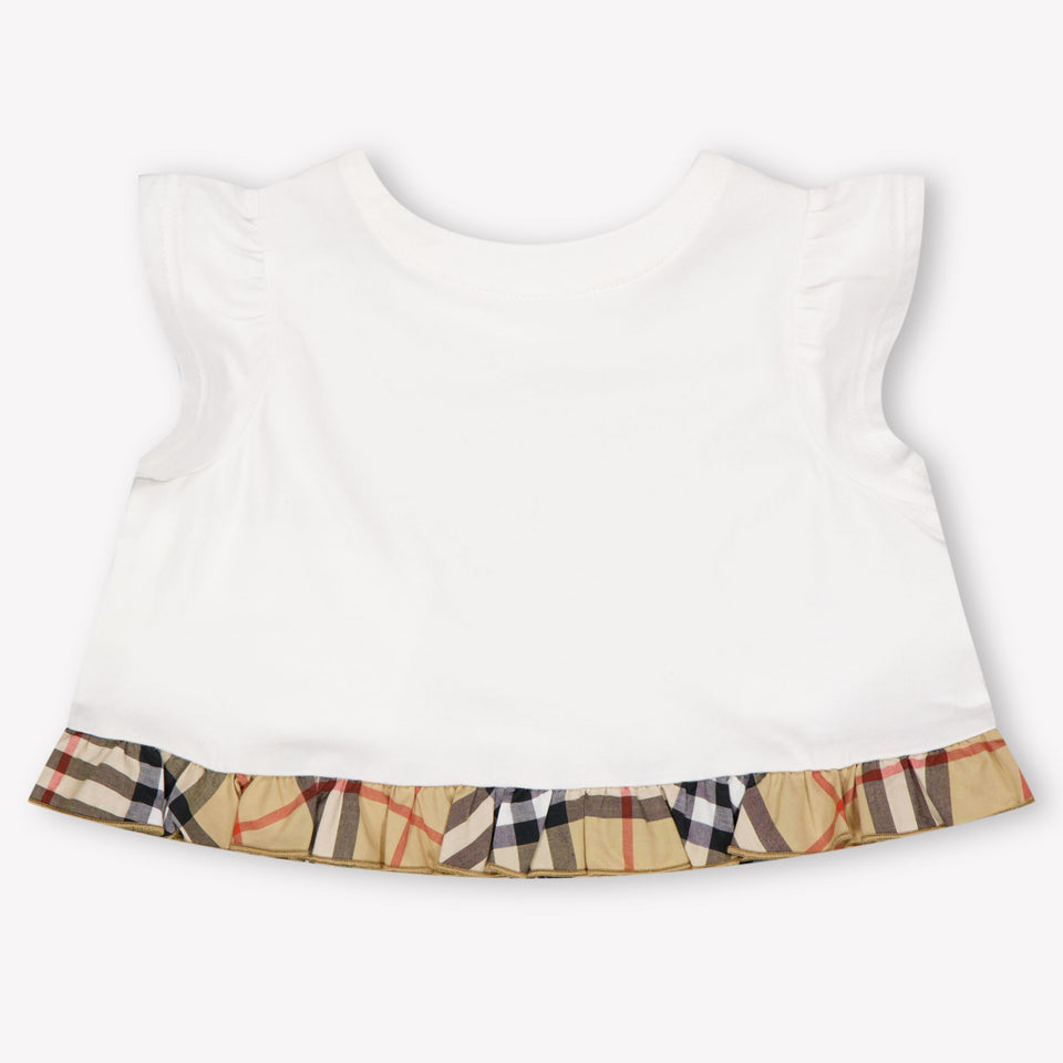 Burberry Roxy Baby Meisjes T-Shirt In Wit