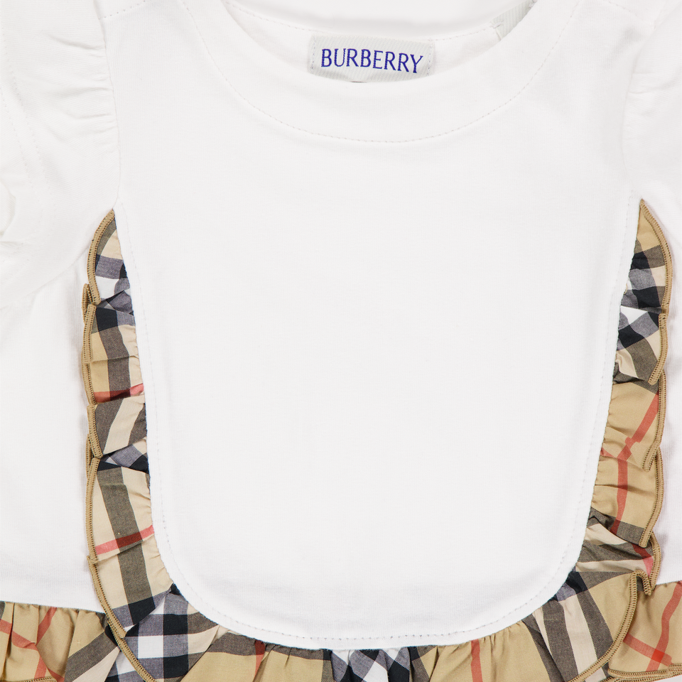 Burberry Roxy Baby Meisjes T-Shirt In Wit