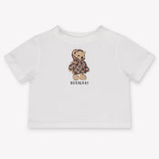 Burberry Cedar Teddy Baby Unisex T-Shirt In Wit