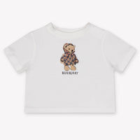 Burberry Cedar Teddy Baby Unisex T-Shirt In Wit