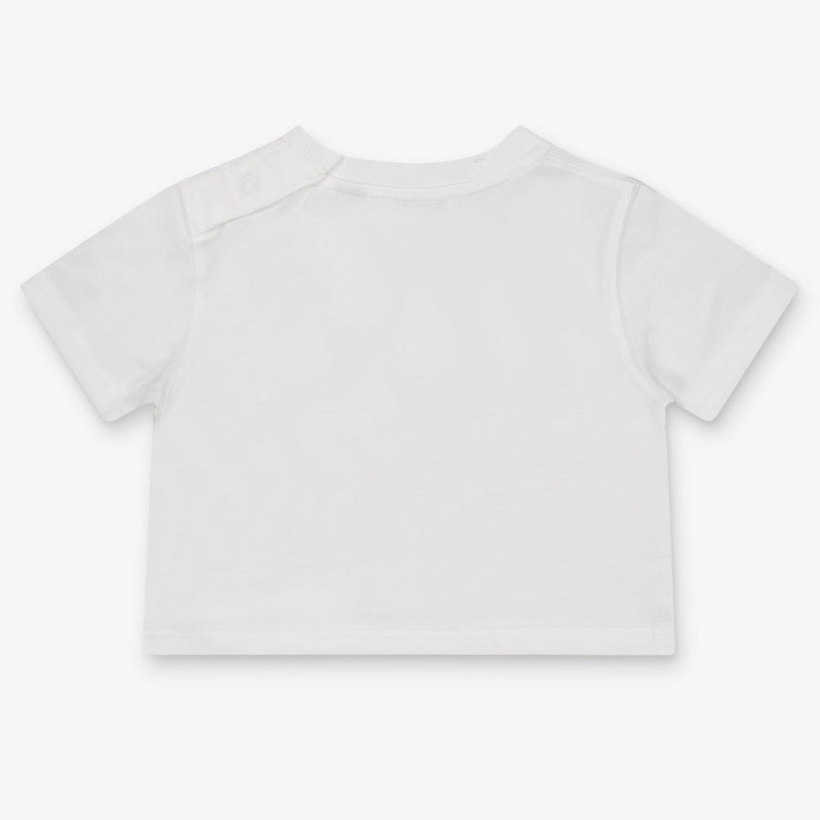 Burberry Cedar Teddy Baby Unisex T-Shirt In Wit
