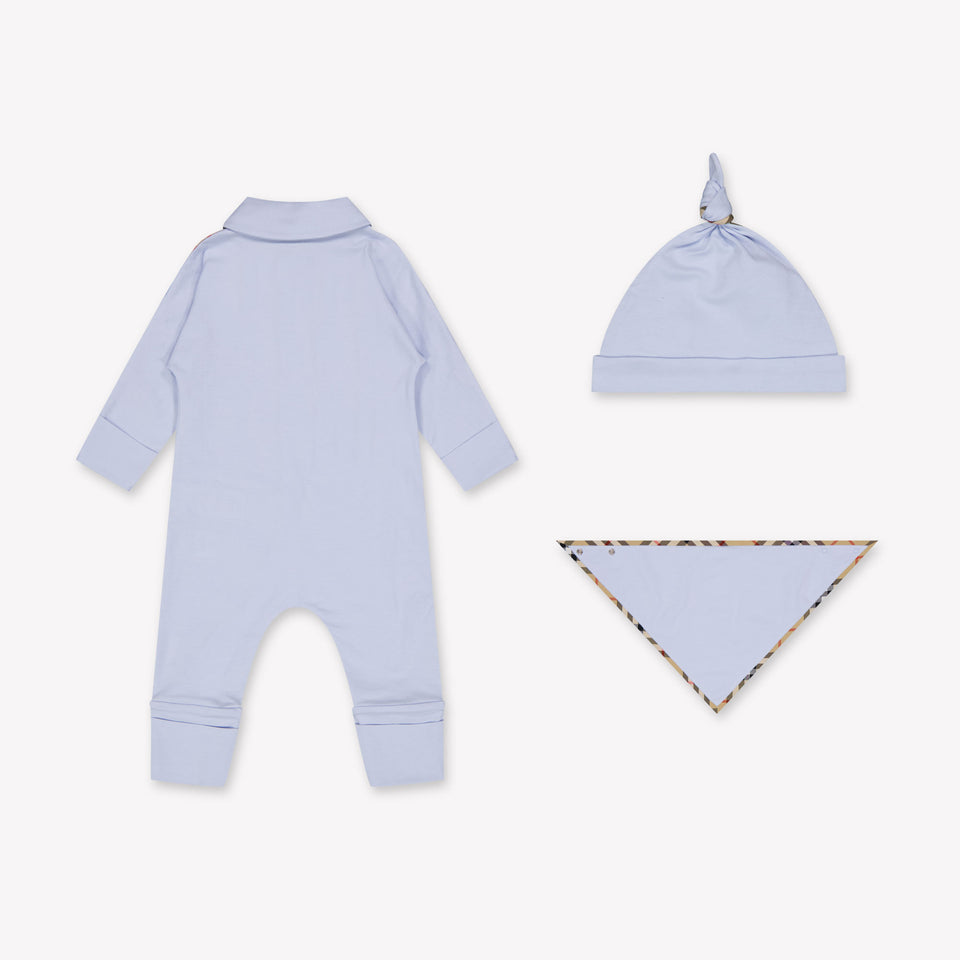 Burberry Hamilton Baby Boys Playsuit In Light Blue