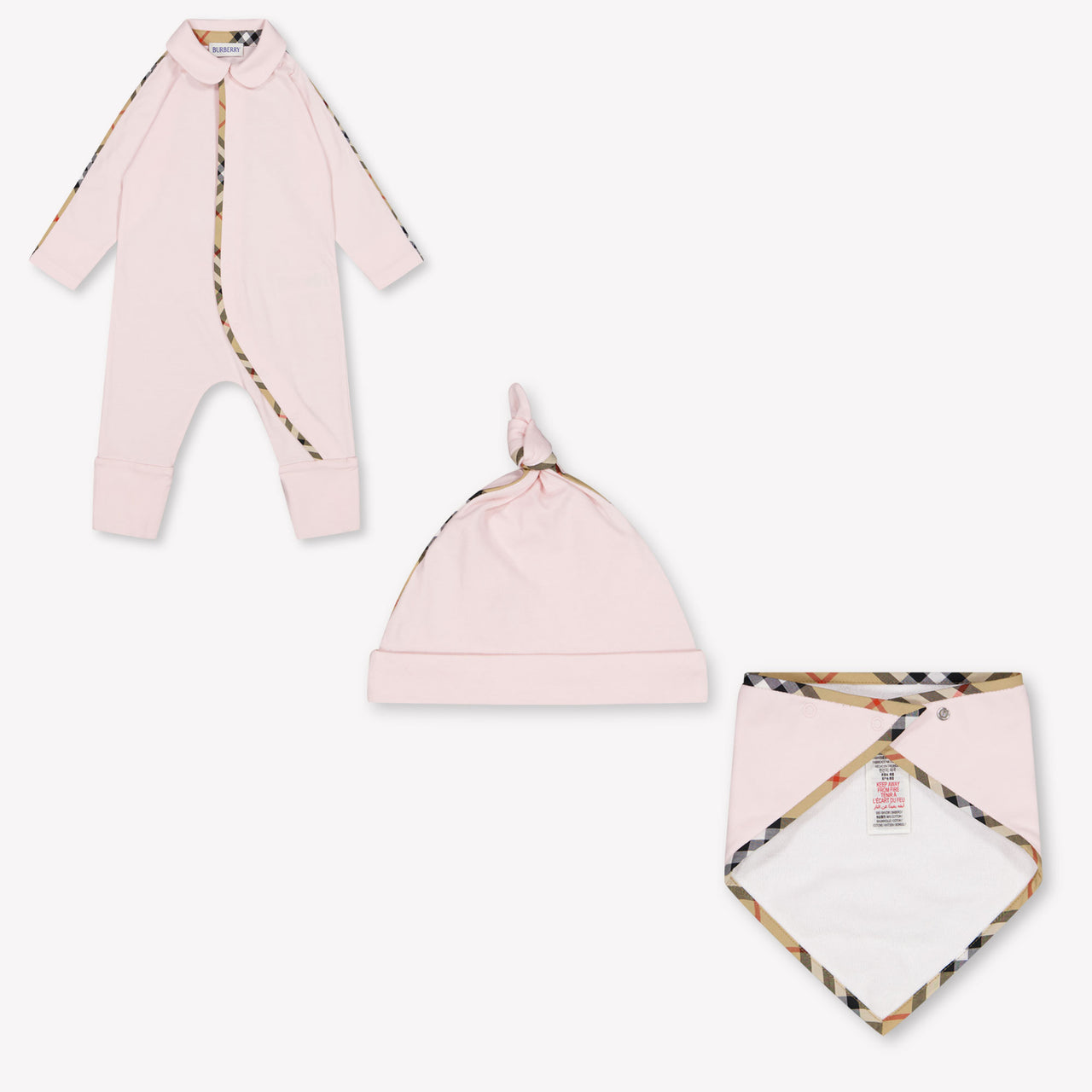 Burberry Hamilton Baby Girls Playsuit In Light Pink
