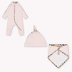 Burberry Hamilton Baby Girls Playsuit In Light Pink
