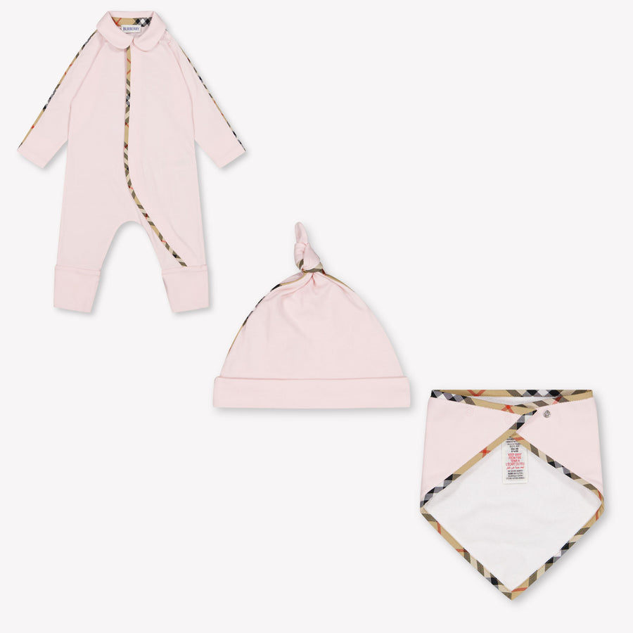 Burberry Hamilton Baby Girls Playsuit In Light Pink