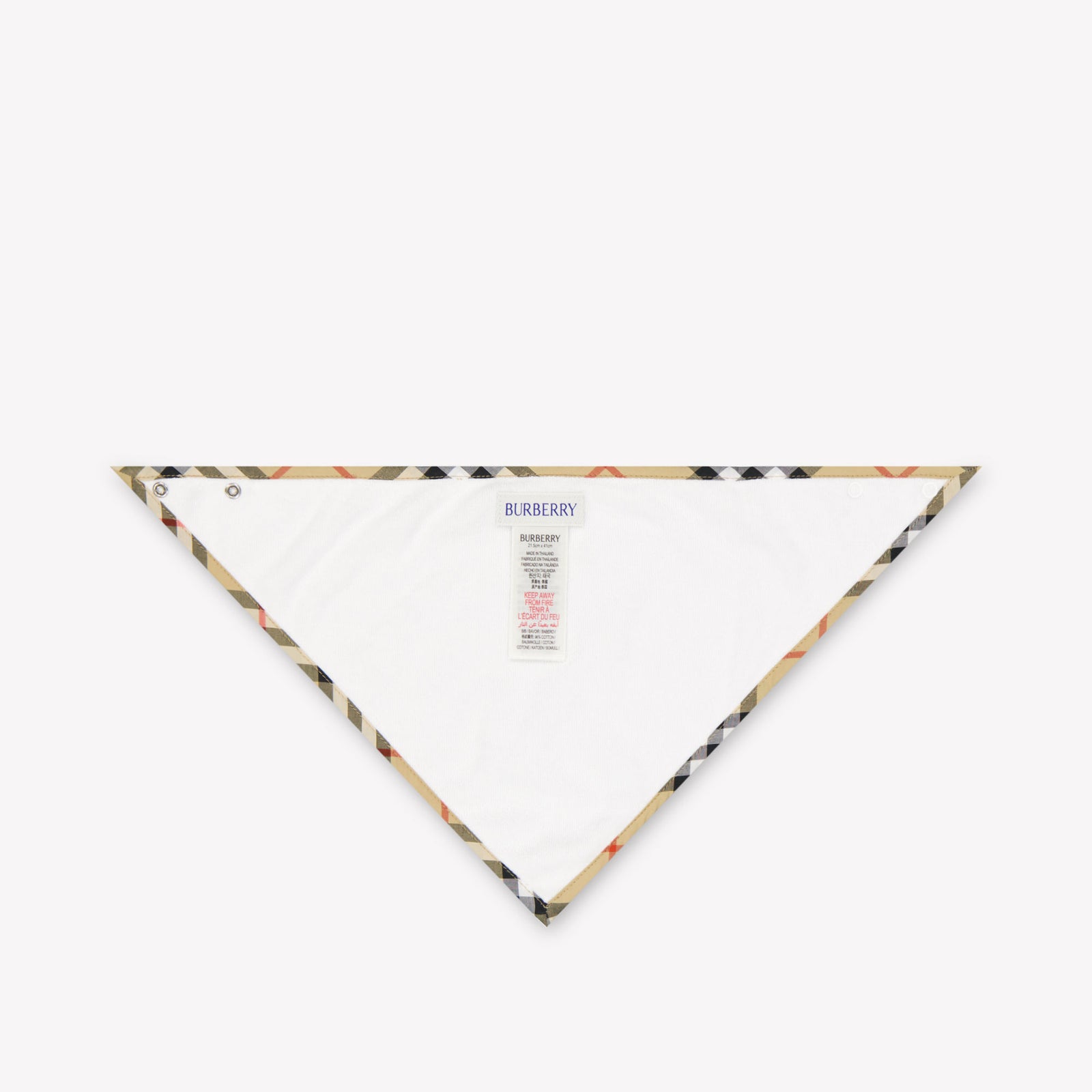 Burberry Snap Bibo Baby Unisex Accessoire In Wit