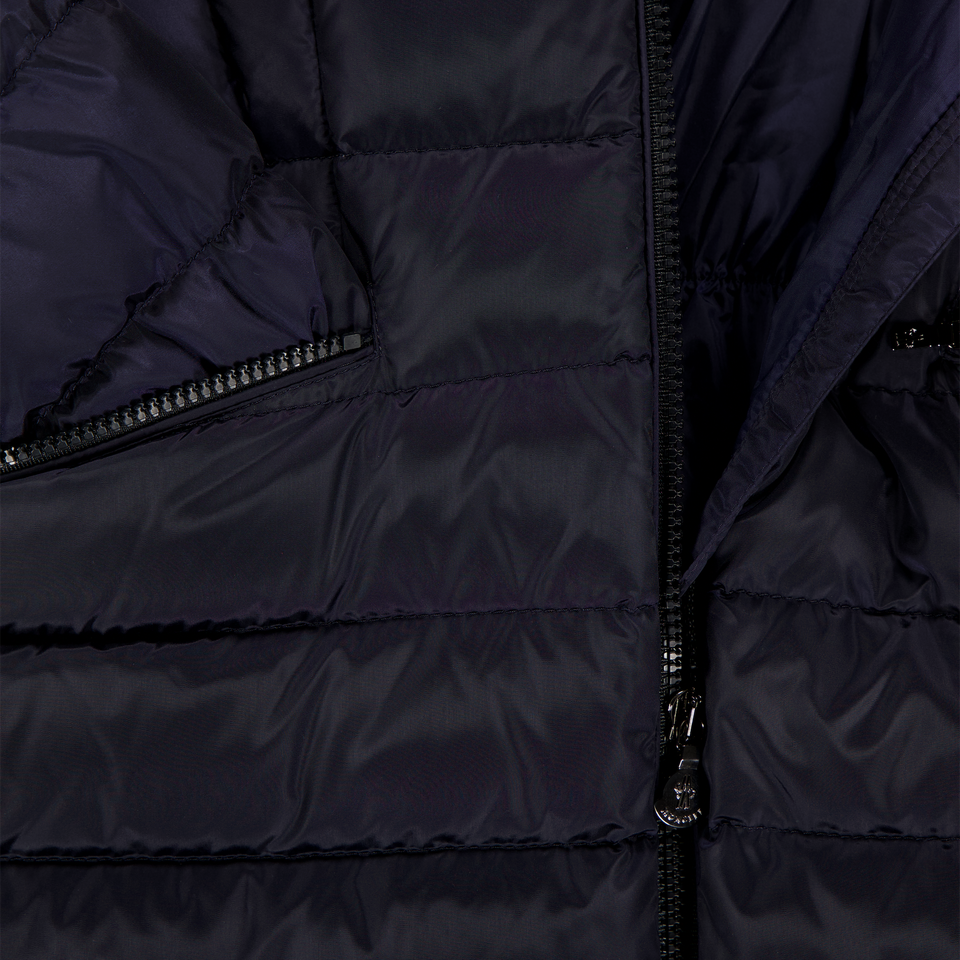 Moncler Kids Girls Jackets In Navy