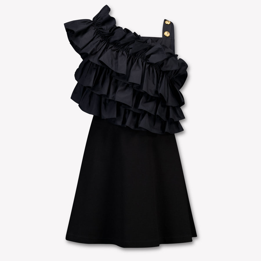 Balmain Kinder Meisjes Jurk In Zwart