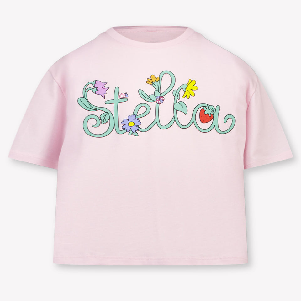 Stella McCartney Kids Girls T-Shirt In Light Pink