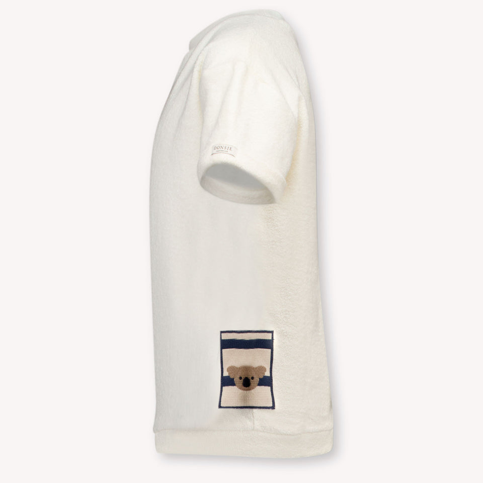 Donsje Amsterdam Thommy Kinder Unisex T-Shirt In Off White