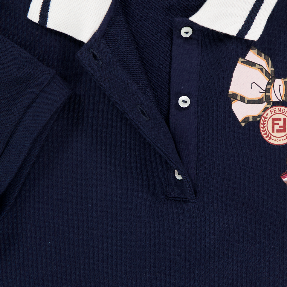 Fendi Kinder Meisjes Polo In Navy