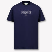 Fendi Kids Boys T-Shirt In Navy