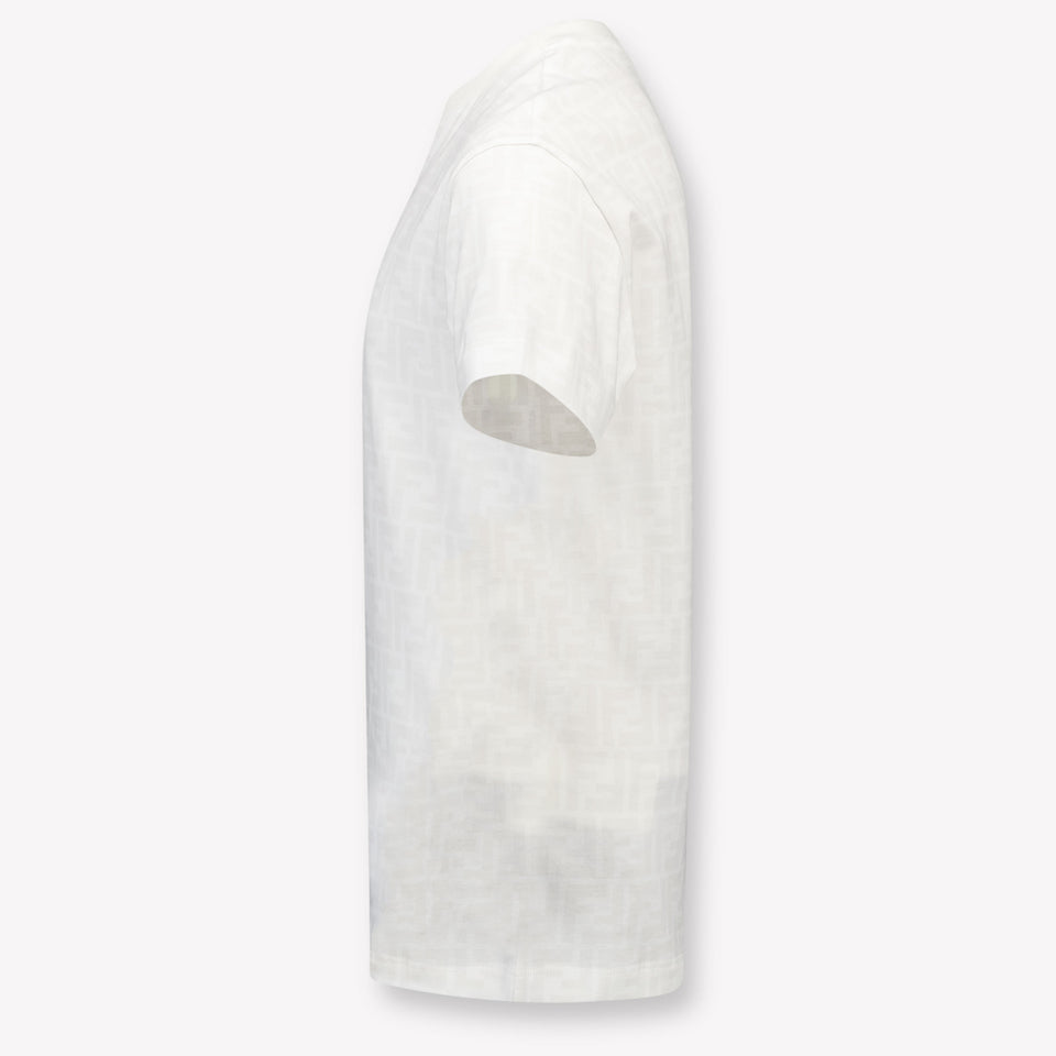 Fendi Kinder Jongens T-Shirt In Wit