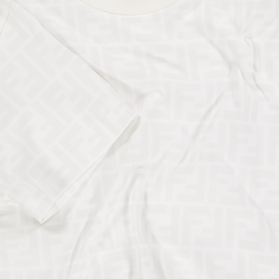 Fendi Kinder Jongens T-Shirt In Wit