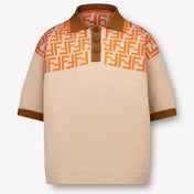 Fendi Kids Boys Polo In Beige