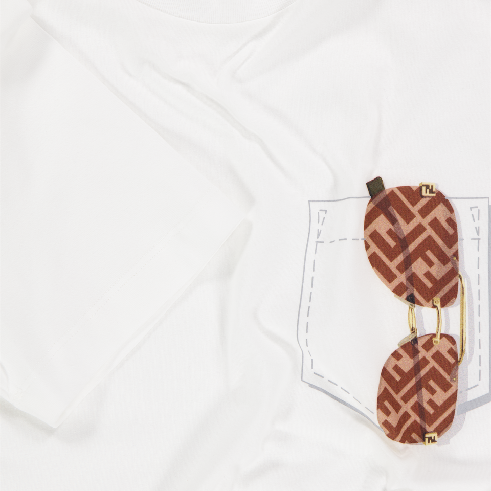 Fendi Kids Boys T-Shirt In White